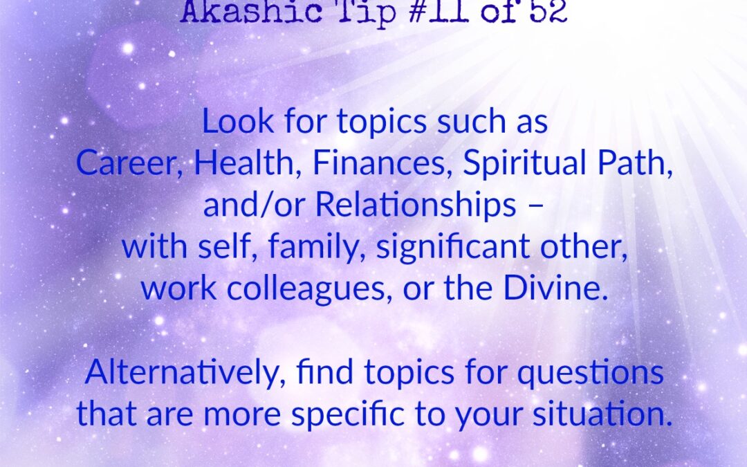 Akashic Tip 11