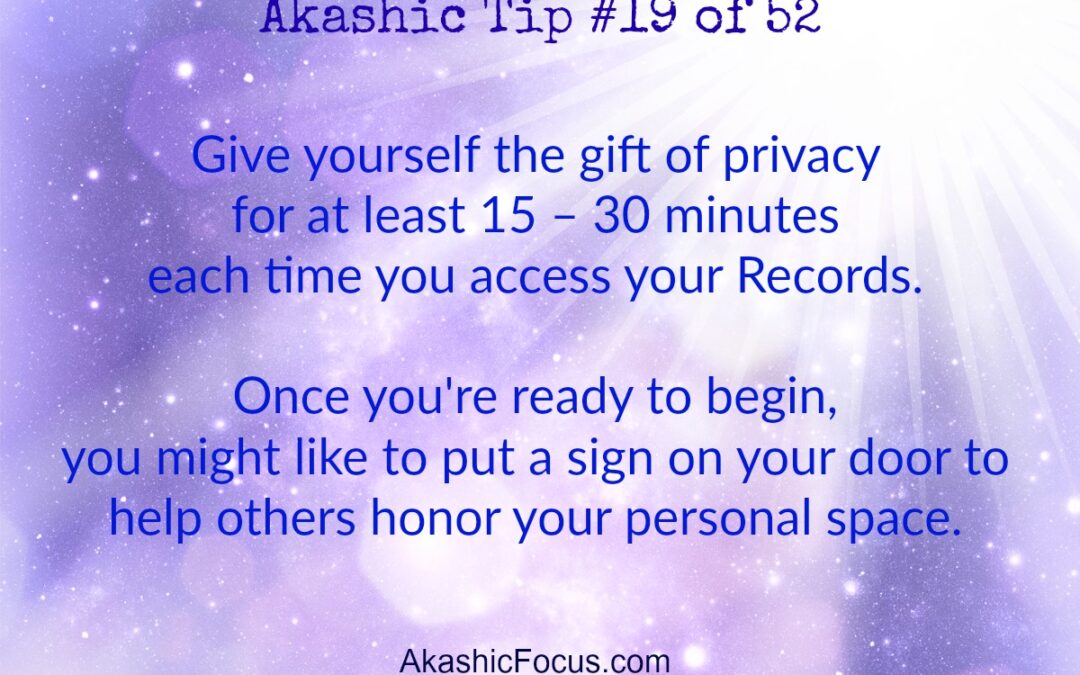 Akashic Tip 19