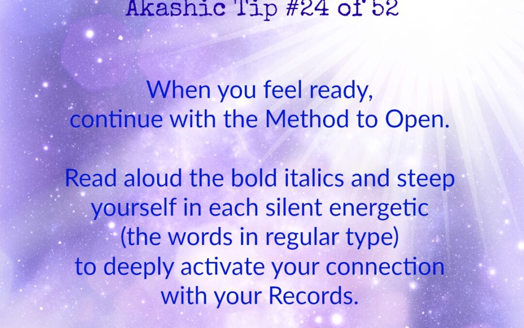 Akashic Tip 24