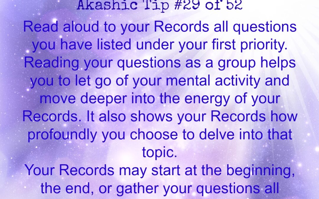 Akashic Tip 29