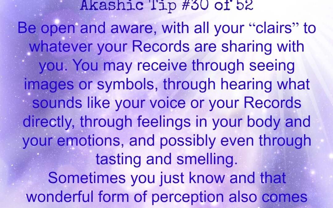 Akashic Tip 30