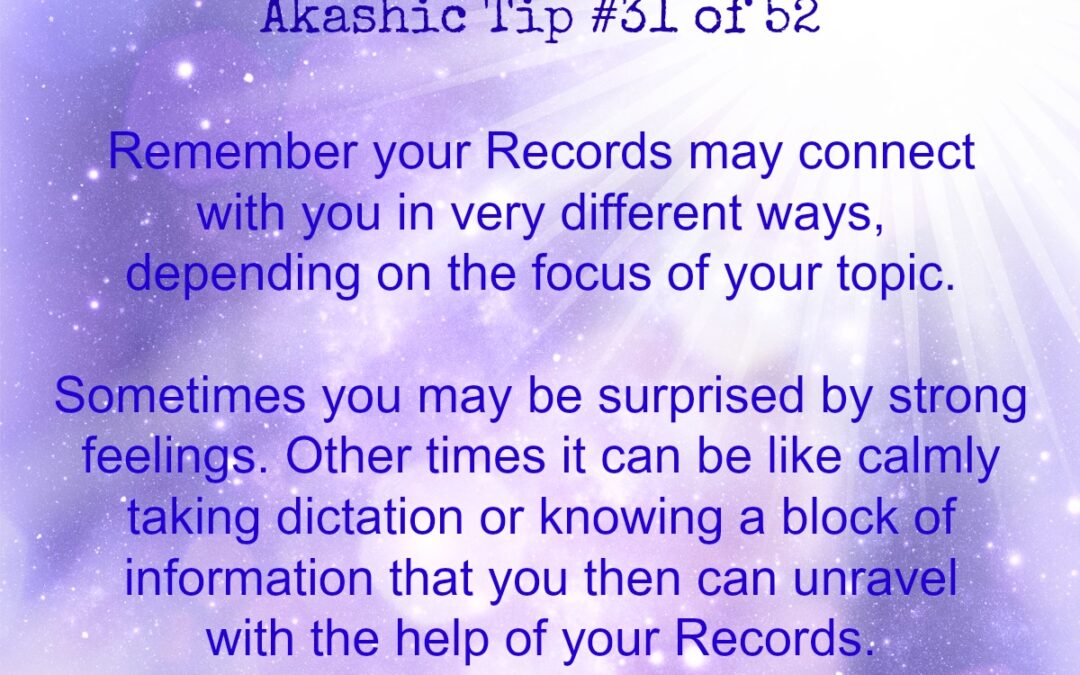 Akashic Tip 31