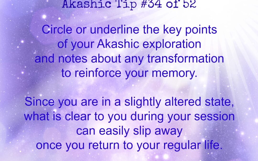 Akashic Tip 34