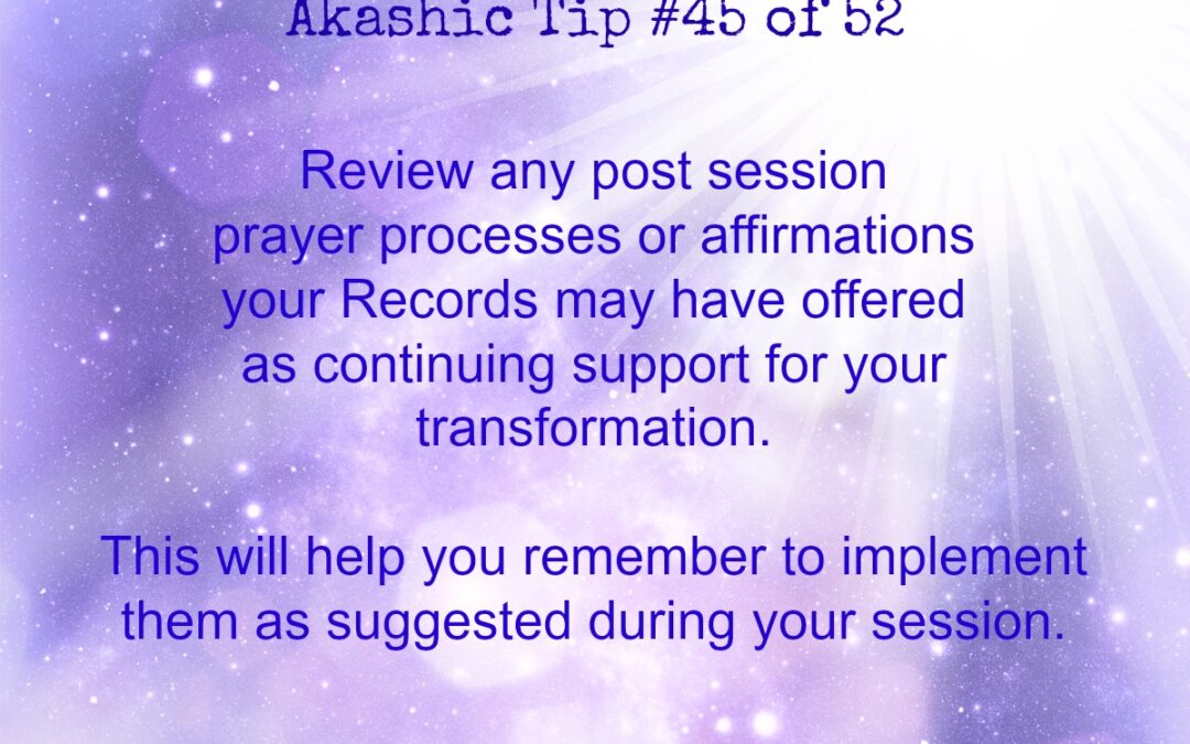 Akashic Tip 45