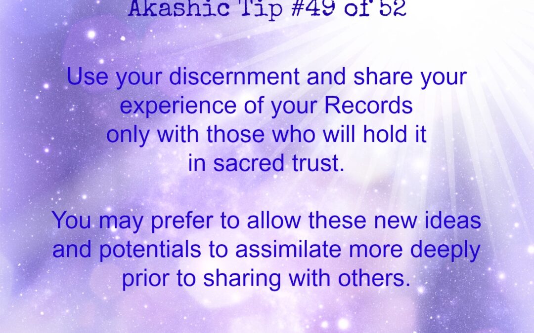 Akashic Tip 49