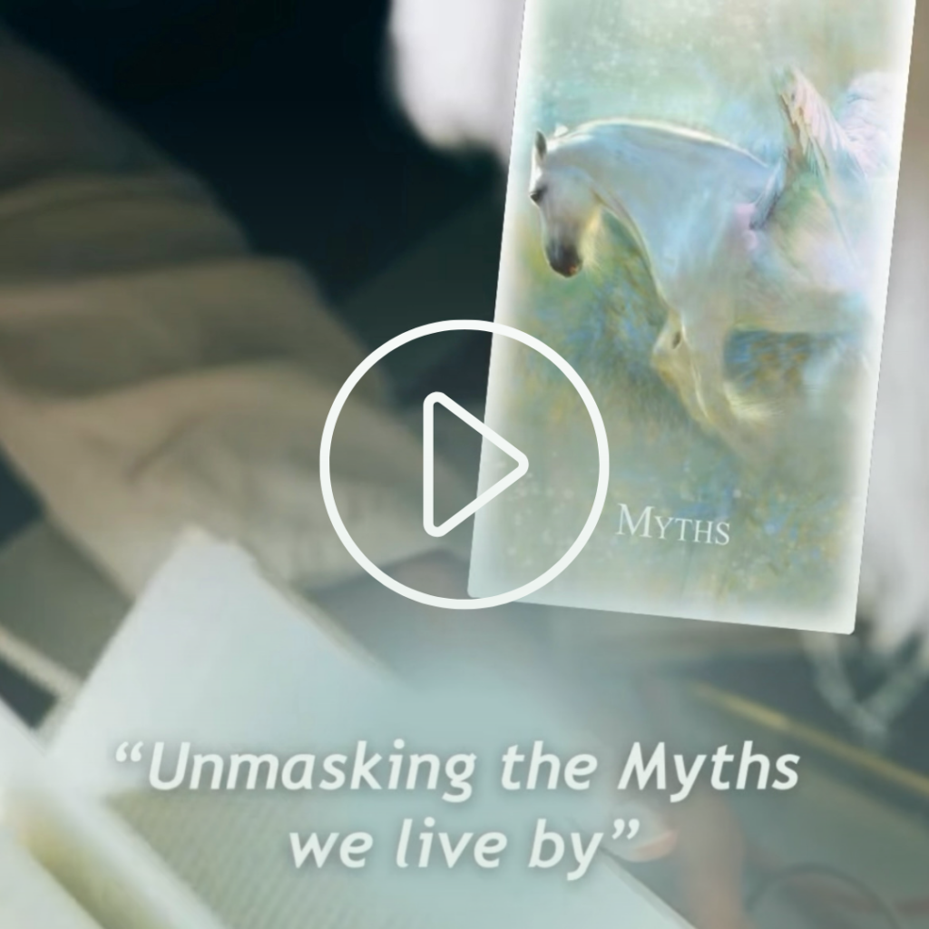 Instagram reel "Unmasking the Myths we live by" from @AkashicIlluminationDeck.